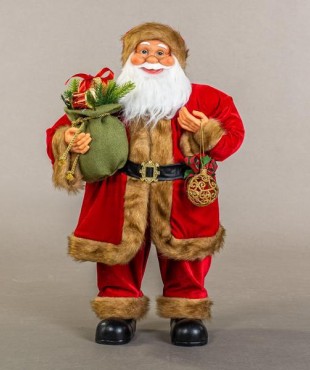 ΑΓΙΟΣ ΒΑΣΙΛΗΣ ΚΟΚΚΙΝΟΣ, ΜΕ ΚΑΦΕ ΓΟΥΝΑΚΙ, 80cm